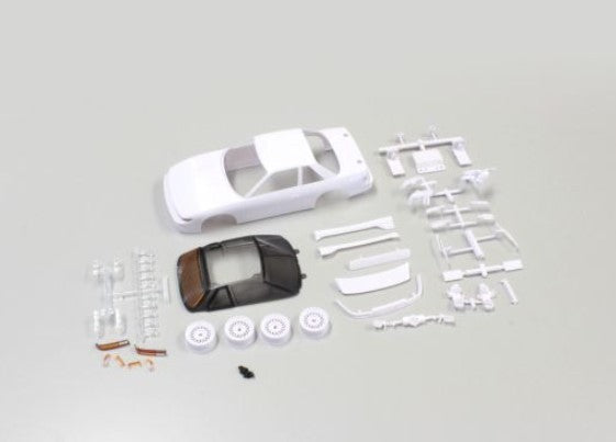 Bodyshell Nissan Silvia S13 Mini-Z + 4WD Rims (White Body)