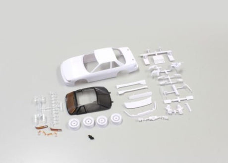 Bodyshell Nissan Silvia S13 Mini-Z + 4WD Rims (White Body)