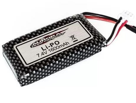 LiPo batteri 7,4V 1600mAh - Mini Tamiya stik