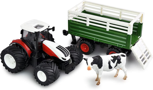 RC Traktor med vogn og ko