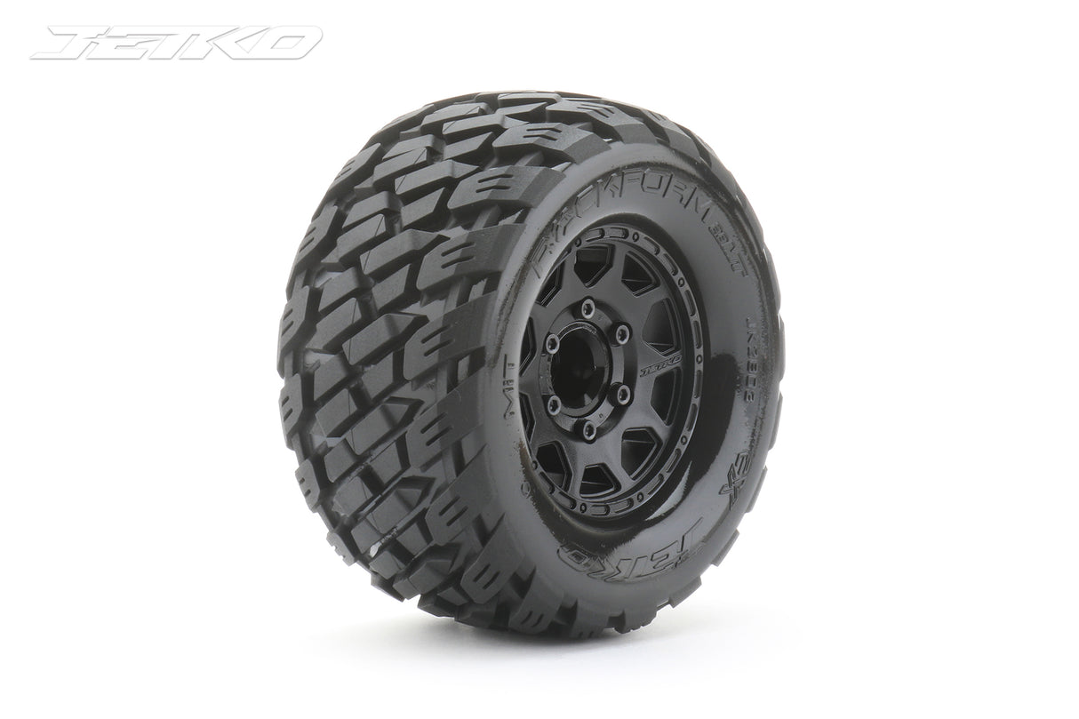 Jetko EX Tyre MT Rockform Black Wheel 2.8" Hex 12-14-17mm (2)