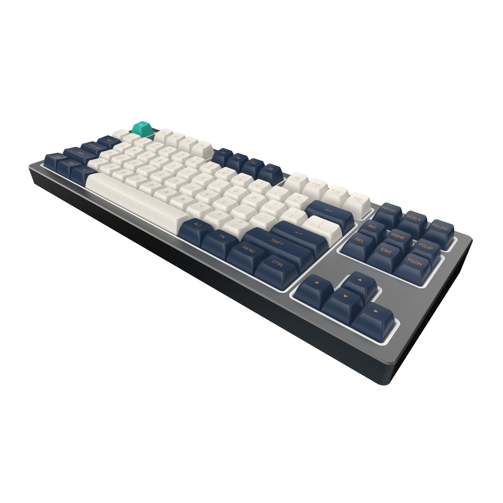 Dark Project / KD87B LTD Aluminum / Black &amp; Cloud Grey - Gateron Cap Teal RGB (ENG)