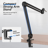 FIFINE BM63 Super Steady Full Metal Heavy Boom Arm Stand, Black