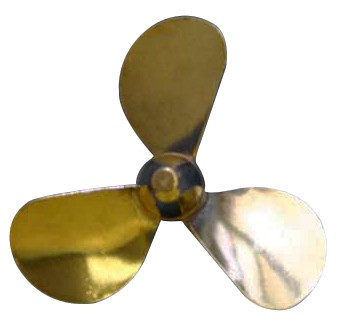 Brass Prop 3-Blade Left 2 dia