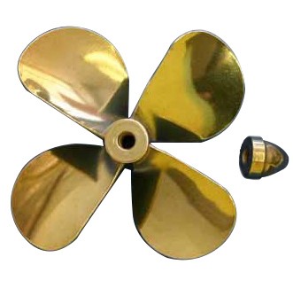 Brass Prop 4-Blade Right 3 dia