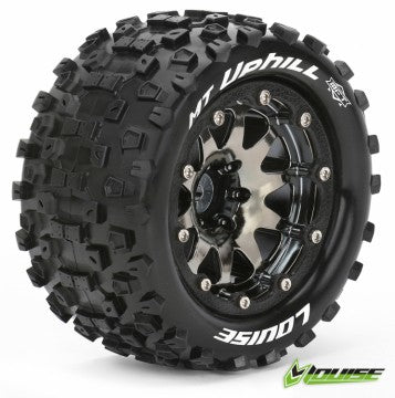Tire & Wheel MT-UPHILL 1/10 Sv.krom Beadlock (1/2) Soft MFT