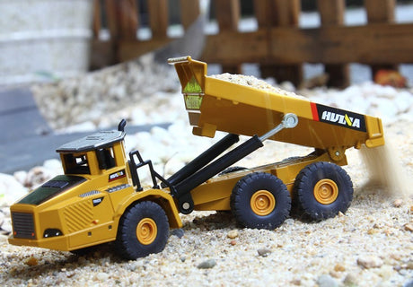 Metal dump truck med knækled - volvo replika