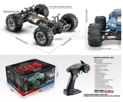 DEMO - X-truck Sej lille vandtæt fjernstyret truck med JUSTERBAR hastighed og LED lys