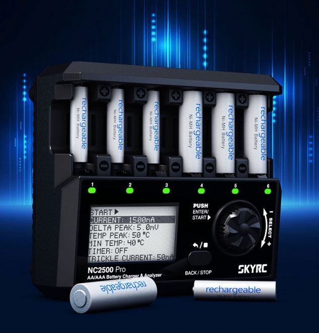 SkyRC NC2500 Charger NiMH AA/AAA 0.1-2.5A 240AC