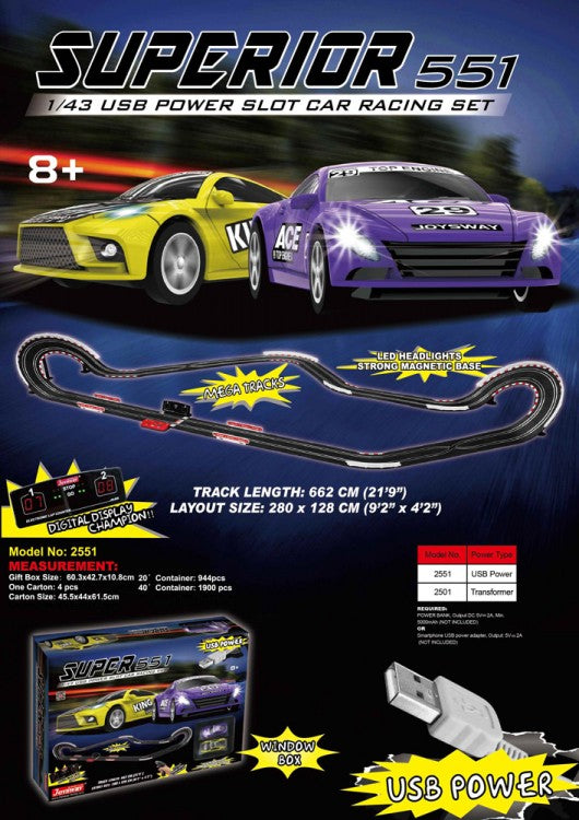 Slotracing Track Superior 551 1/43 USB 662cm