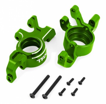 Traxxas 7836-GRN Steering Blocks L&amp;R (Pair) Alu Green X-Maxx, XRT