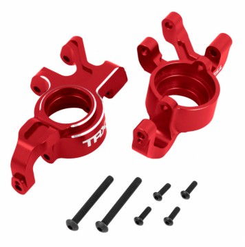 Traxxas 7836-RED Steering Blocks L&amp;R (Pair) Alu Red X-Maxx, XRT