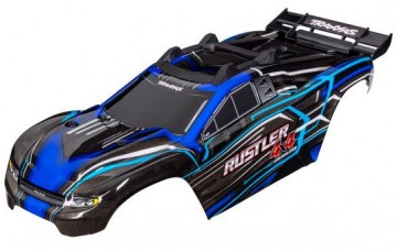 Traxxas 6740-BLUE Body Rustler 4x4 Blue (for Clipless Mounting))
