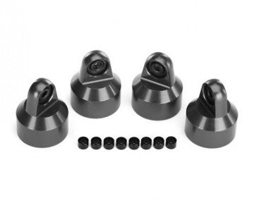 Traxxas 7764-GRAY Shock Caps Aluminium Gray (for GTX #7761,7861) (4)