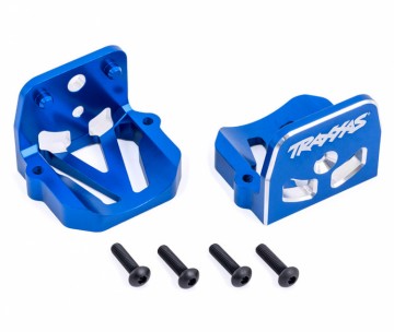 Traxxas 7760-BLUE Motor Mounts Front &amp; Rear Set Alu Blue X-Maxx, XRT