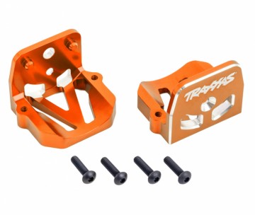 Traxxas 7760-ORNG Motor Mounts Front &amp; Rear Set Alu Orange X-Maxx, XRT