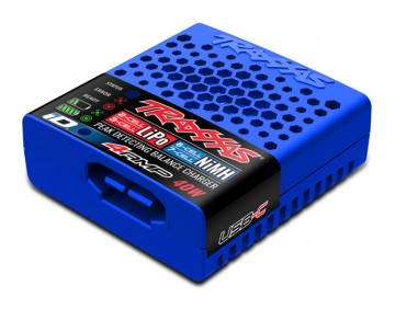 Traxxas 2985 USB-C Multi-chem 40W NiMH/LiPo Charger w ID Auto battery detection