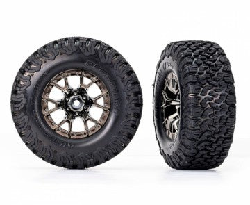 Traxxas 10186-BLKCR Tires &amp; Wheels BFGoodrich All-Terrain T/A 2.2/3.0'' 2WD Front(2)