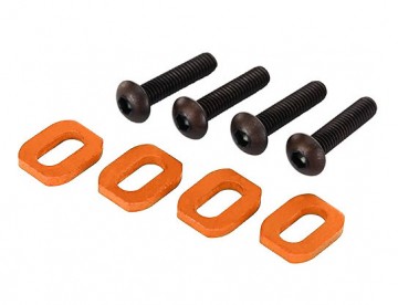 Traxxas 7759-ORNG Washers Motor Mount Alu Orange w/ Screws (4) X-Maxx, XRT