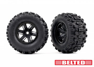 Traxxas 7871 Tires &amp; Wheels Sledgehammer Belted / X-MAXX Black (2)