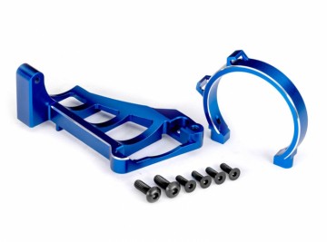 TRX10262-BLUE - Motor Mounts Front & Rear Set Alu Blue Maxx Slash