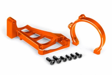 Traxxas 10262-ORNG Motor Mounts Front &amp; Rear Set Alu Orange Maxx Slash