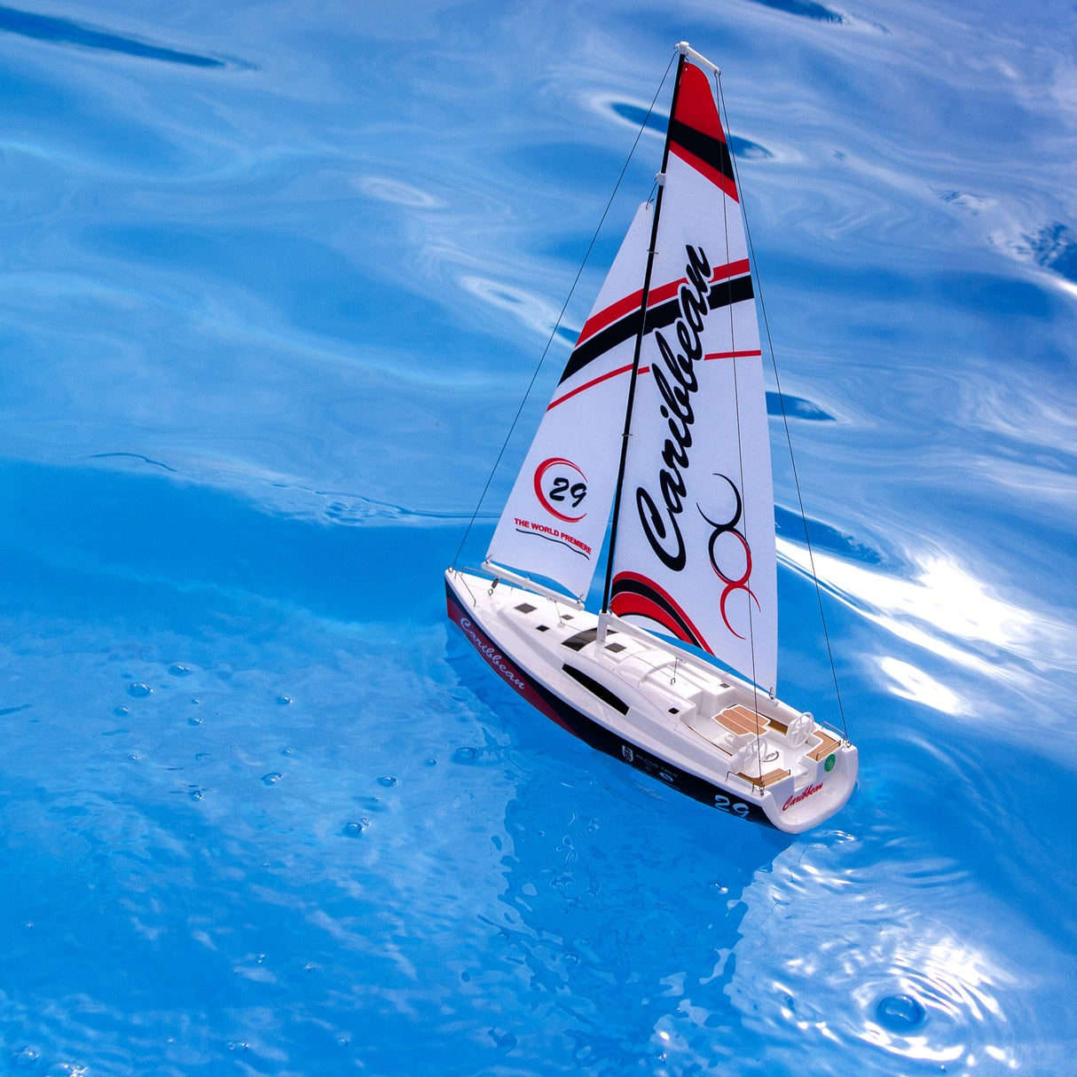 Demo Mini sejlbåd RETURVARE - Caribbean MK2 Sailboat RTR 2.4G 8802