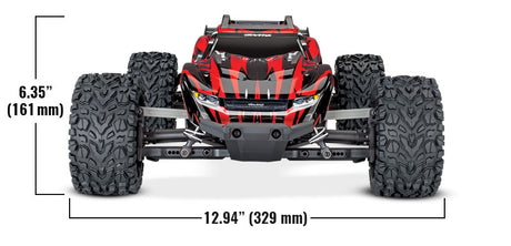 Rustler 4X4 XL-5 mål set forfra