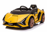 Lamborghini Sian 12V Gul – Elektrisk børnebil med 4x12V motorer