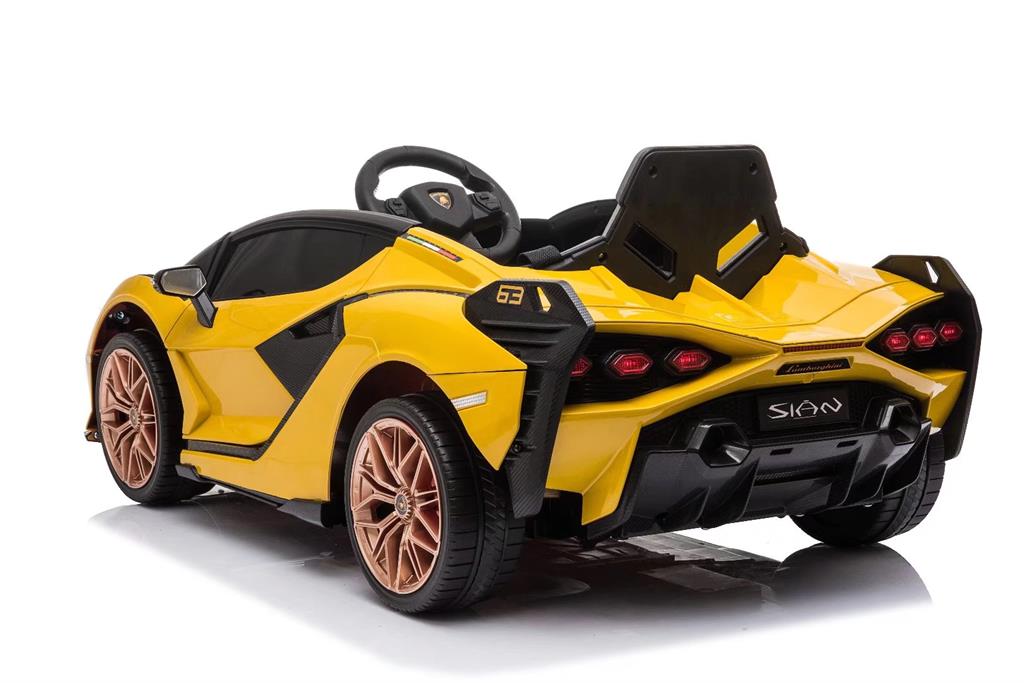 Lamborghini Sian 12V Gul – Elektrisk børnebil med 4x12V motorer