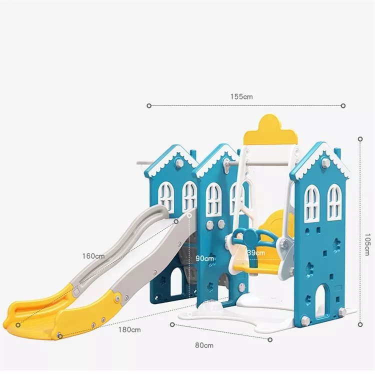 Elitetoys Kids Zone Legehus med rutsjebane, gynge og kurv