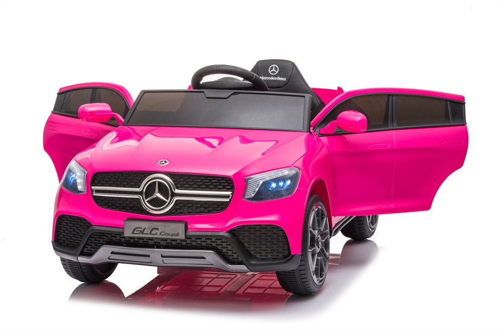 Mercedes GLC Coupé Pink – Elbil til børn, 4x12V med EVA-dæk og lædersæde