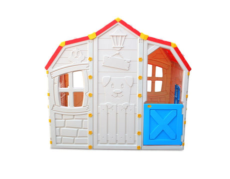 Elitetoys Legehus Fantasy XL med døre, vinduer og altan