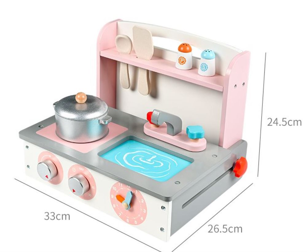 Elitetoys Kids Zone Foldbart Legekøkken – Pink