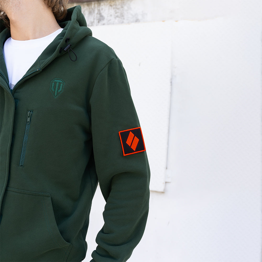 World of Tanks Zip hoodie with patches green, L