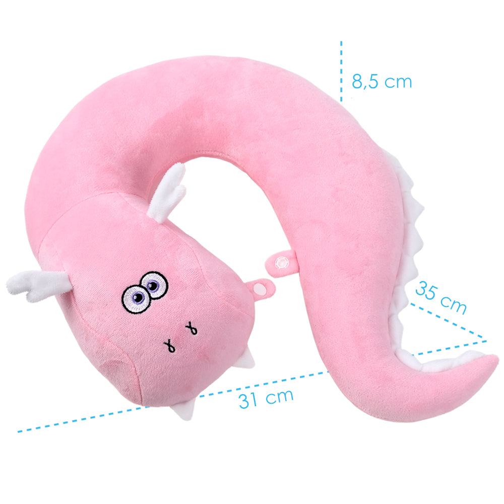 Headrest pillow WP MERCHANDISE Dragon Lily, pink, 35 cm