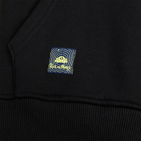 Rick and Morty hoodie with logo black, XL