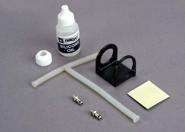 Traxxas 1545 Oil bottle/ oil bottle ring/ rubber T oil tube/ oil tube connector