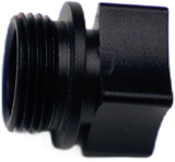 Aluminium plug/cover with rubber band