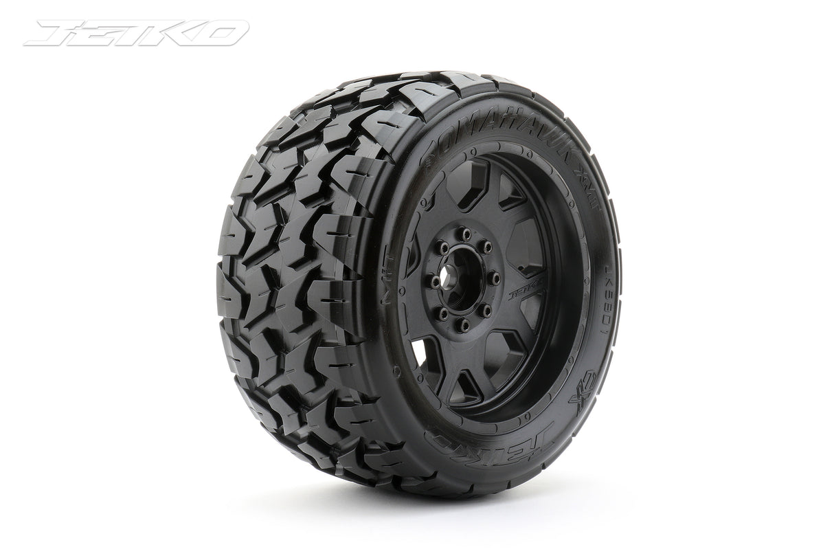 Jetko EX Tyre Tomahawk Belted XMT Black Wheel TRX Xmaxx Kraton (2)