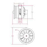 80mm Ducted fan(12-blade) V2 w/o motor