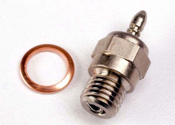 Traxxas 3230 Glow plug, standard (long-hot)/ gasket