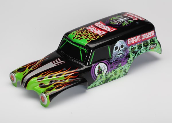Traxxas 3680 Body, Grave Digger, Officially Licensed Monster Jam replica (painted,