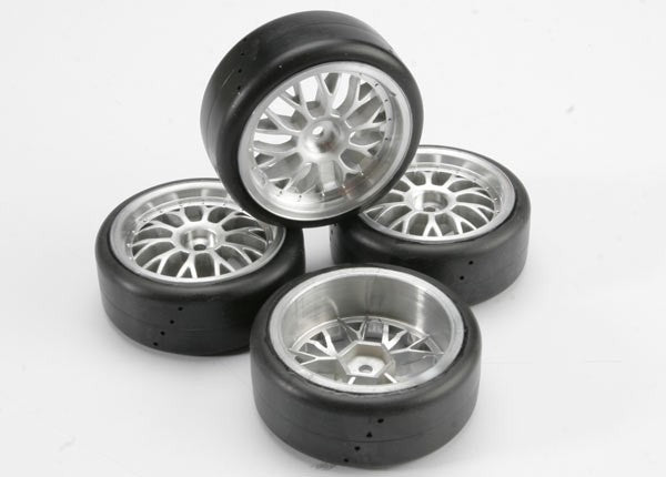 Traxxas 4873 Tires, Pro-Trax on-road (medium compound with contoured inserts) (moun