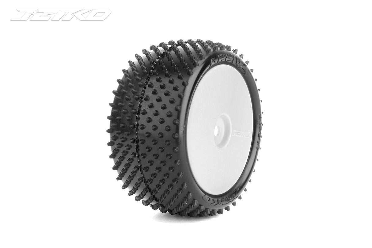 Jetko Arena 1:10 Buggy 2.2 Rear Tyres EOS Yellow White Wheels