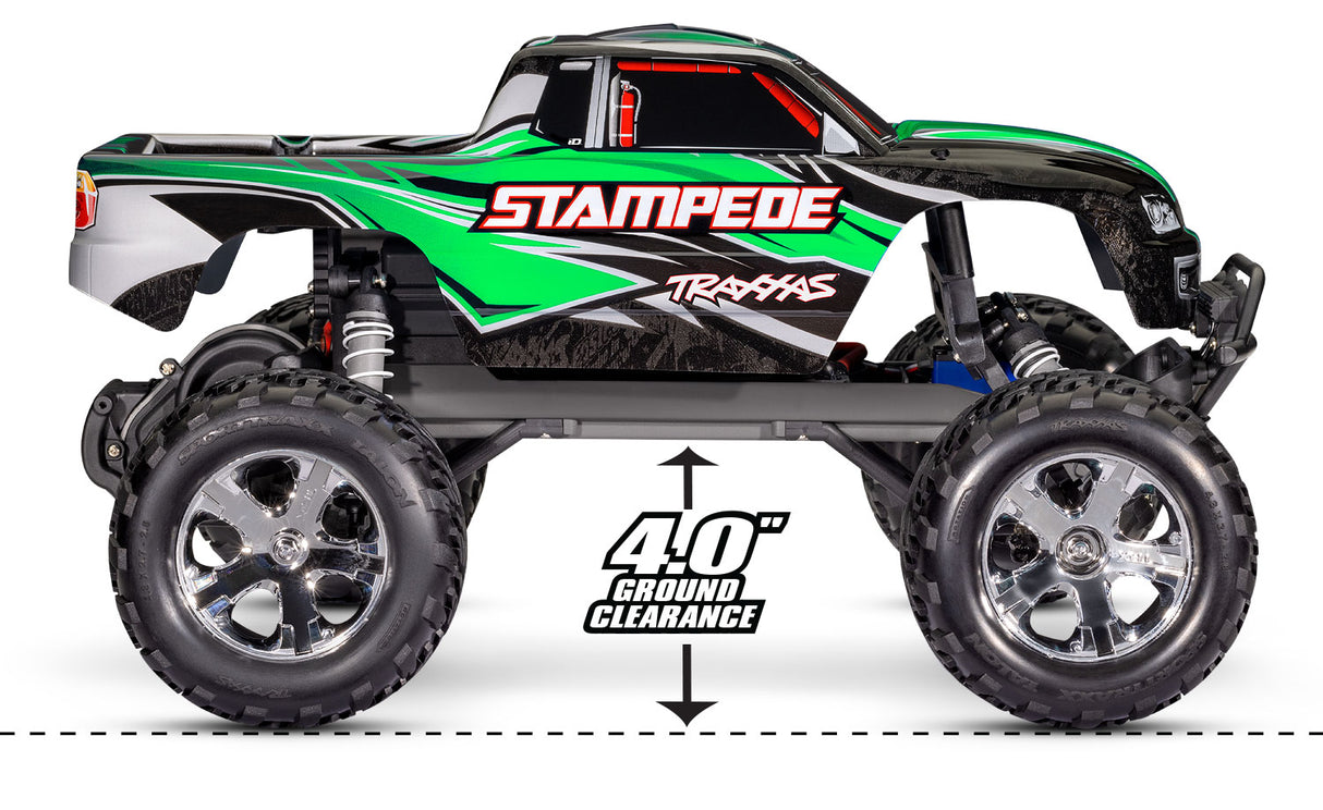 Traxxas Stampede 2WD m. LYS, batteri og lader