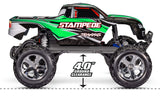 Traxxas Stampede 2WD m. LYS, batteri og lader