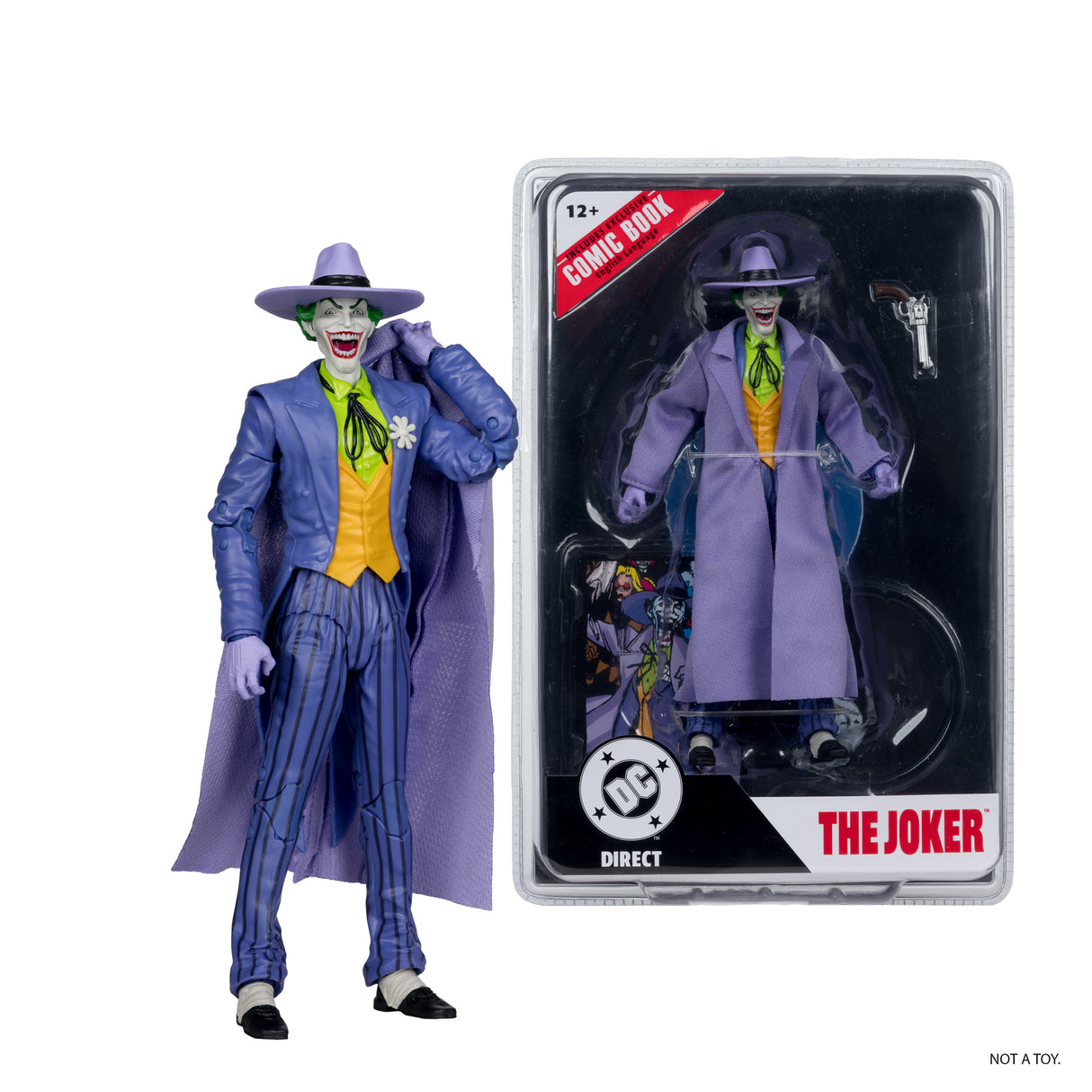 DC Direct Page Punchers The Joker (Crisis on Infinite Earths) 7in Action Figure with Comic McFarlane Toys