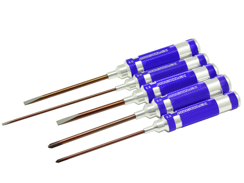 ARROWMAX AM290901 - PHILLIPS SCREWDRIVER SET 3.5 5.0 & 5.8 X 120MM + FLAT HEAD SCREWDRIVE