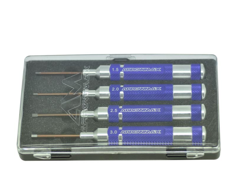 ARROWMAX AM290911 - MINI TOOL SET 4 PIECES WITH PLASTIC CASE